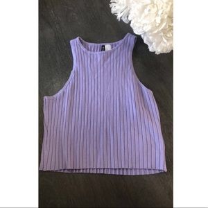 H&M Pastel Lavender Ribbed Tank Top